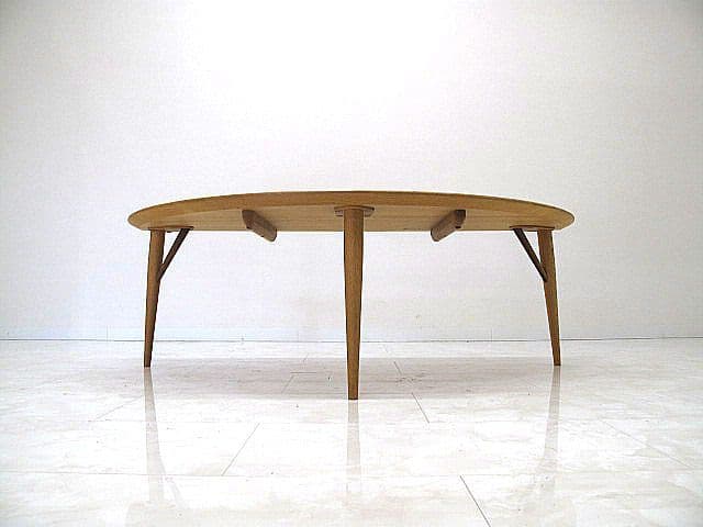 美品　日進木工「WHITE WOOD Leaf」 リビングテーブル　約15.7万