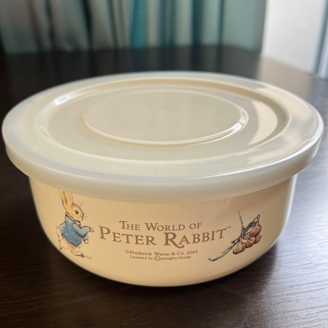 ピーターラビット ホーロー鍋 ストックパン&ボウル 保存容器 3点セット