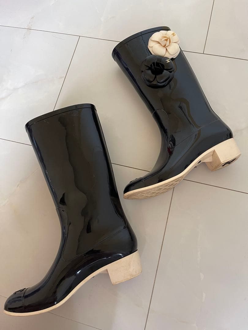 CHANEL シャネル レインシューズ 長靴 レイン ブーツ