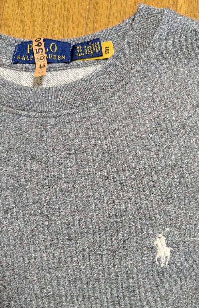 【Polo Ralph Lauren グレー シンプルトレーナー XS】