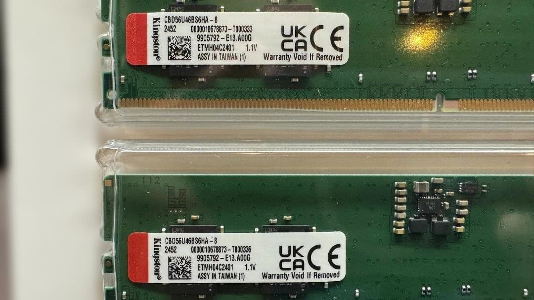 Kingston_PC5-44800(DDR5-5600)_ 8GB2枚セット②