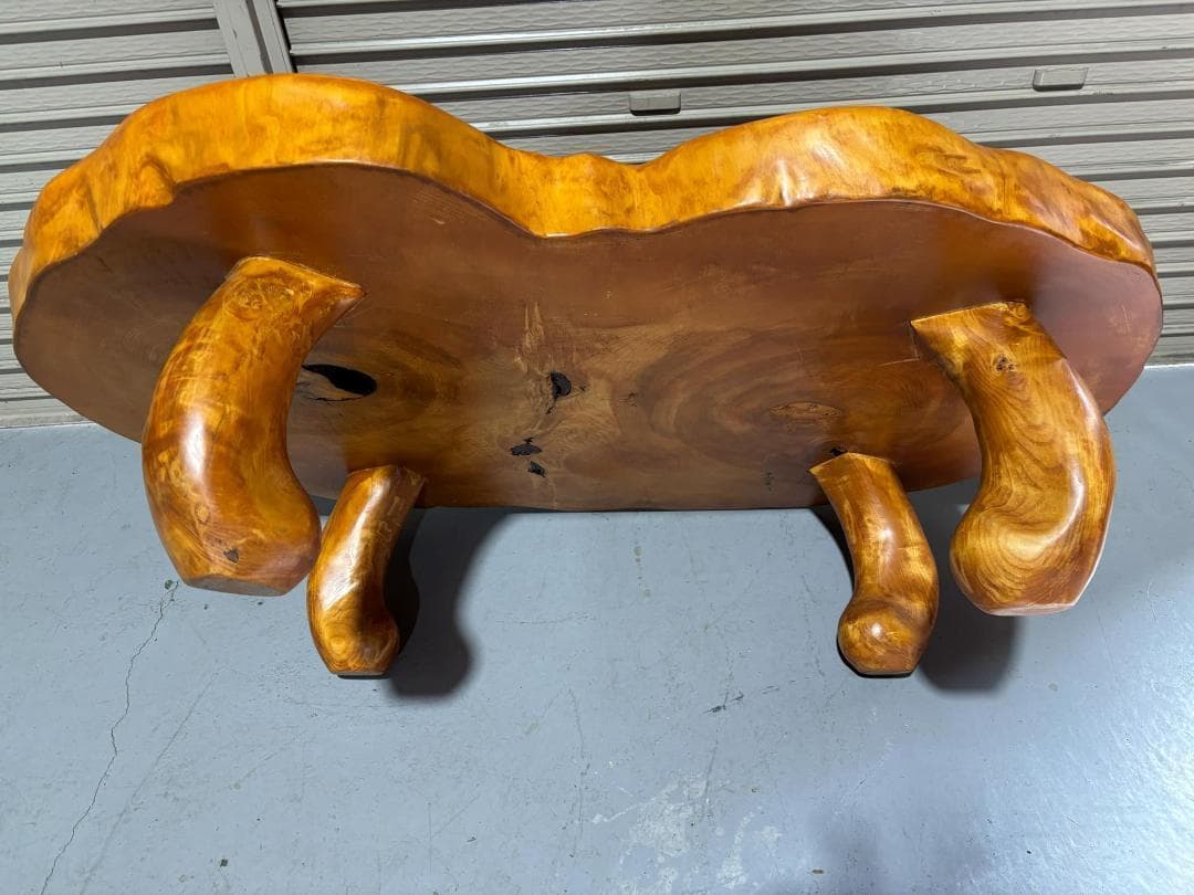 高級感 天然木一枚板 座卓ローテーブル 重厚 センターテーブル 幅125cm