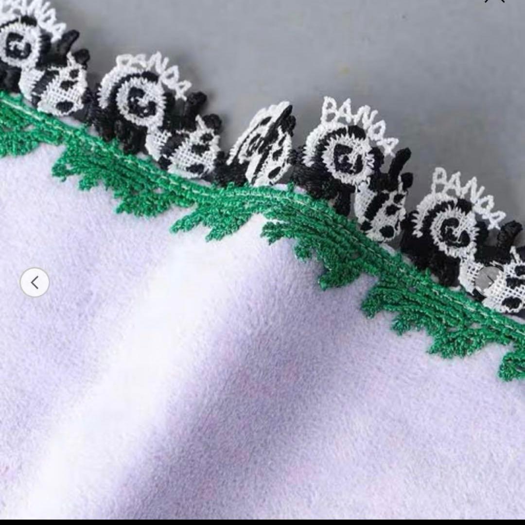 【新品　未開封　別注品】近沢レース　タオルハンカチ　パンダ　2色セット