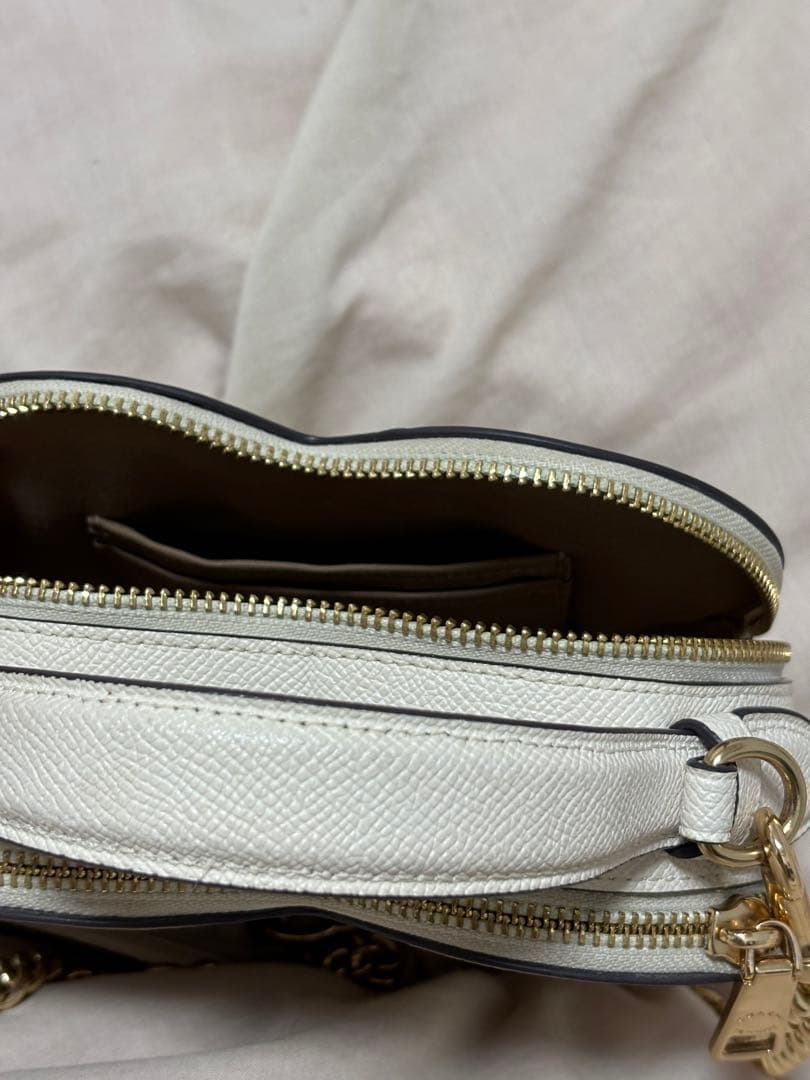 COACH コーチ ハート型 ショルダーバッグ シグネチャー 保存袋付き 美品
