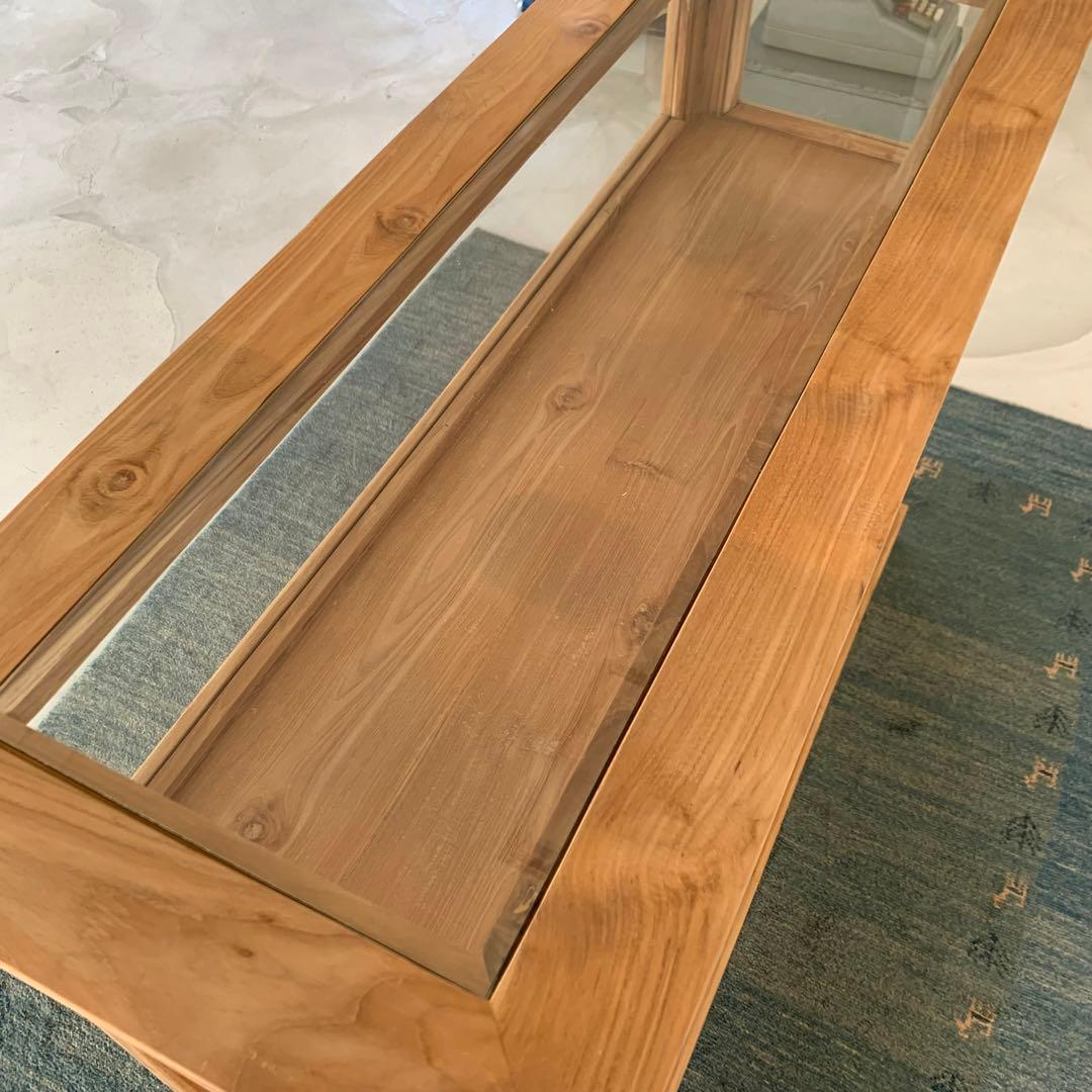 チークショーケースカウンター　総無垢　レジ台