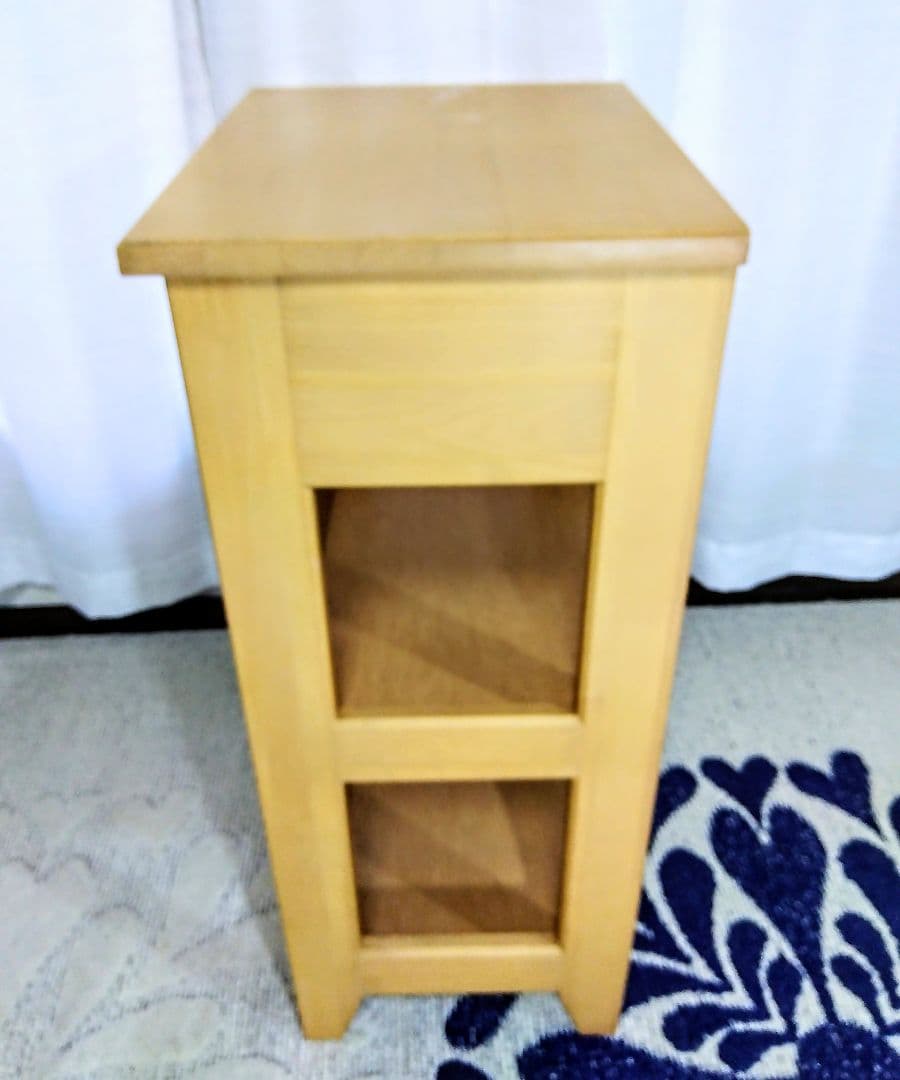 ナチュラルウッド サイドテーブル　サイドキャビネット　ナイトテーブル