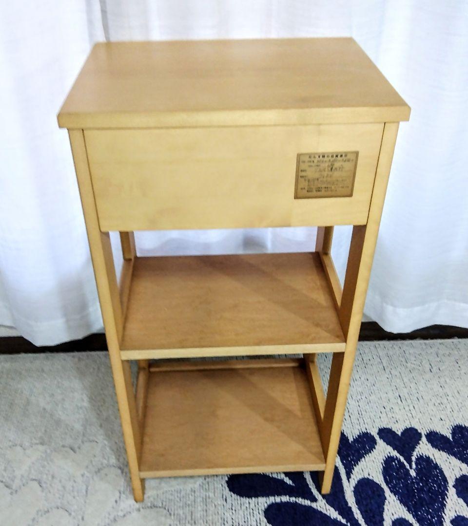 ナチュラルウッド サイドテーブル　サイドキャビネット　ナイトテーブル