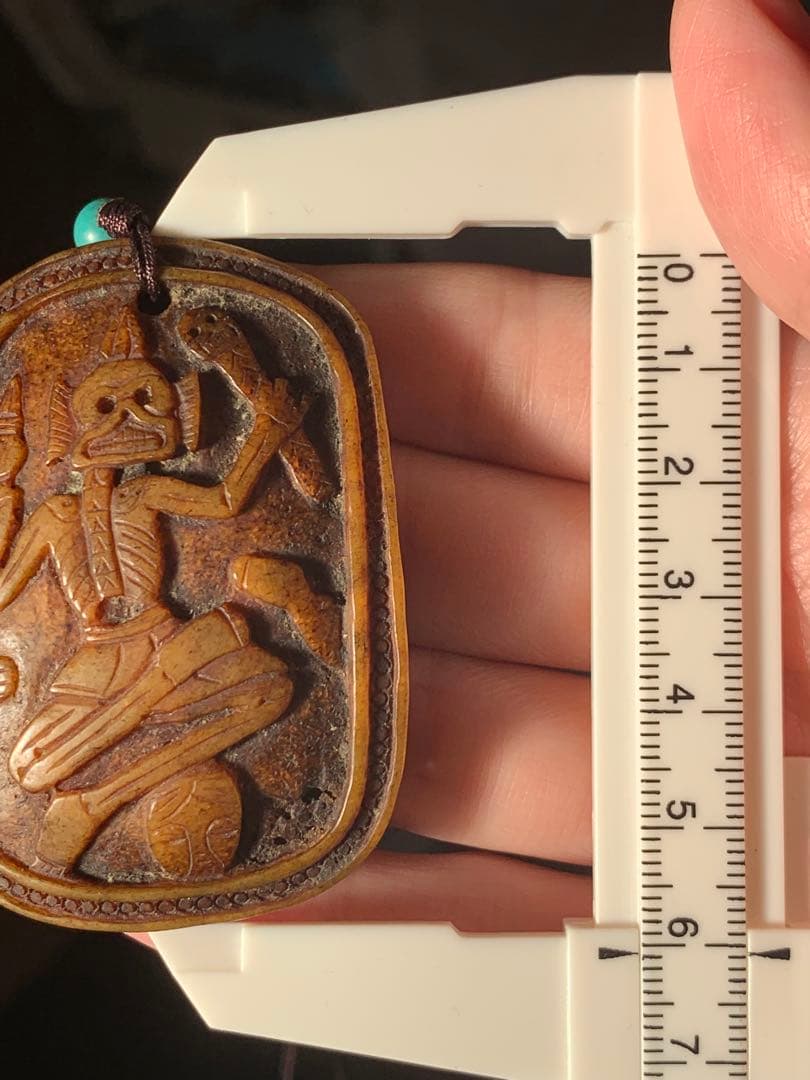 呪物　カパラ　天珠　チベット　カパーラ　頭蓋骨　根付　クマントーン　プラクルアン