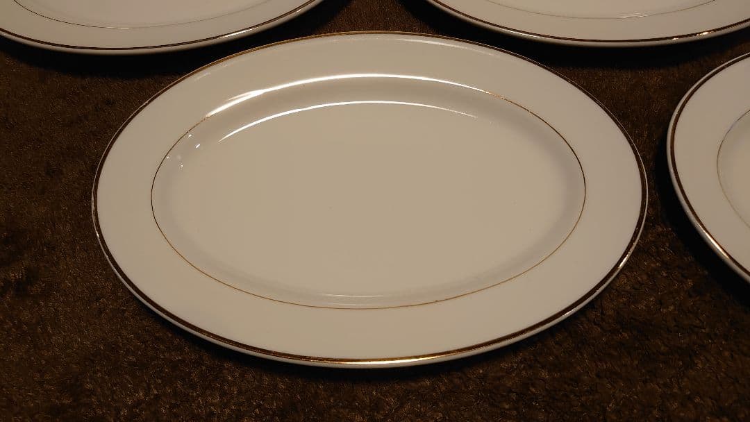 ランチプレート　イタリア製　金縁　イタリアンレストラン　５客