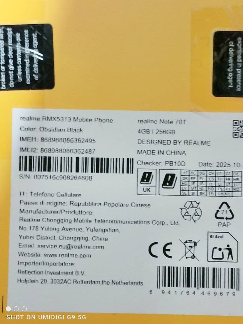 送料無料 realme Note 70T 4GB/256GB Black