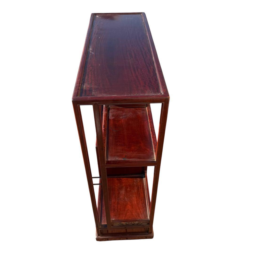 唐木家具 飾り棚 和モダン 違い棚 収納付き 昭和レトロ