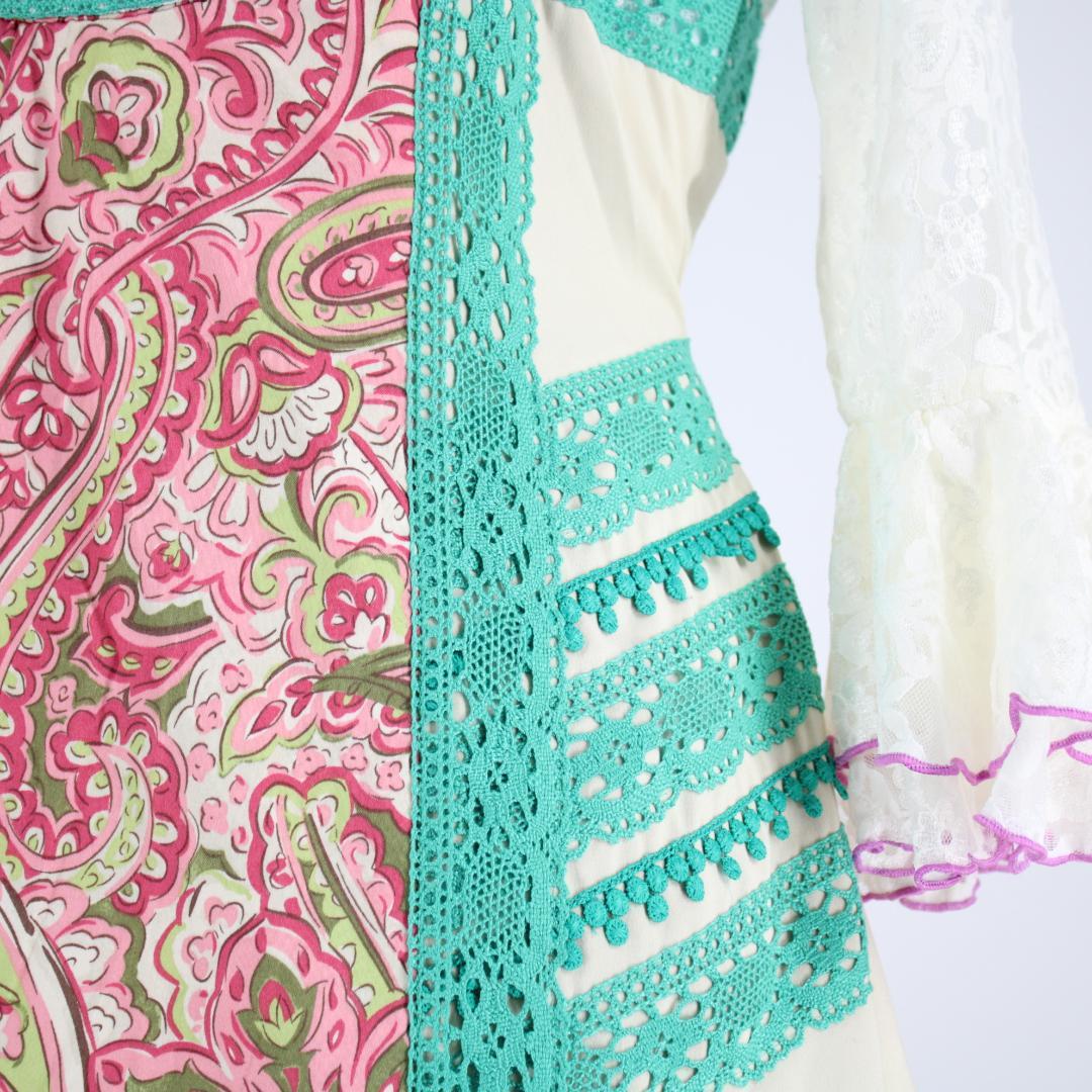 【美品 高級フラメンコ衣装】アイボリー×豪華ボランテ SONIA JOHNES