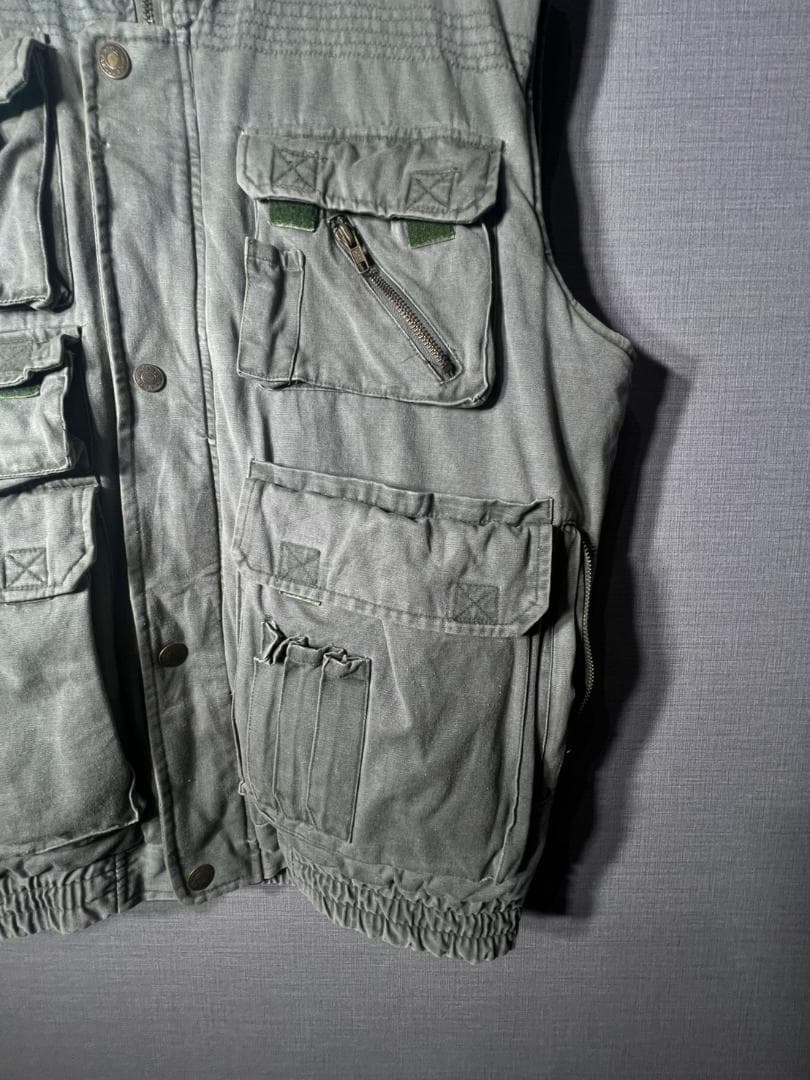 【ヴィンテージ】TODAYS NEWS 多機能フィッシングベスト M カーキ