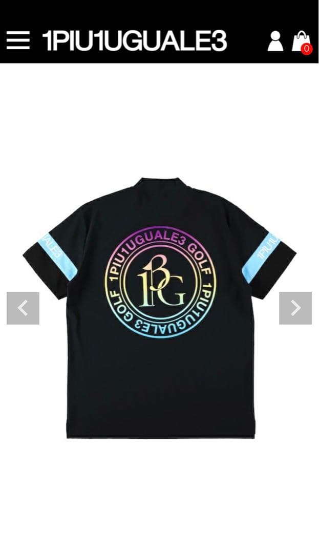 ウノピゥ ゴルフ 1PIU1UGUALE3 GOLF モックネック M 黒