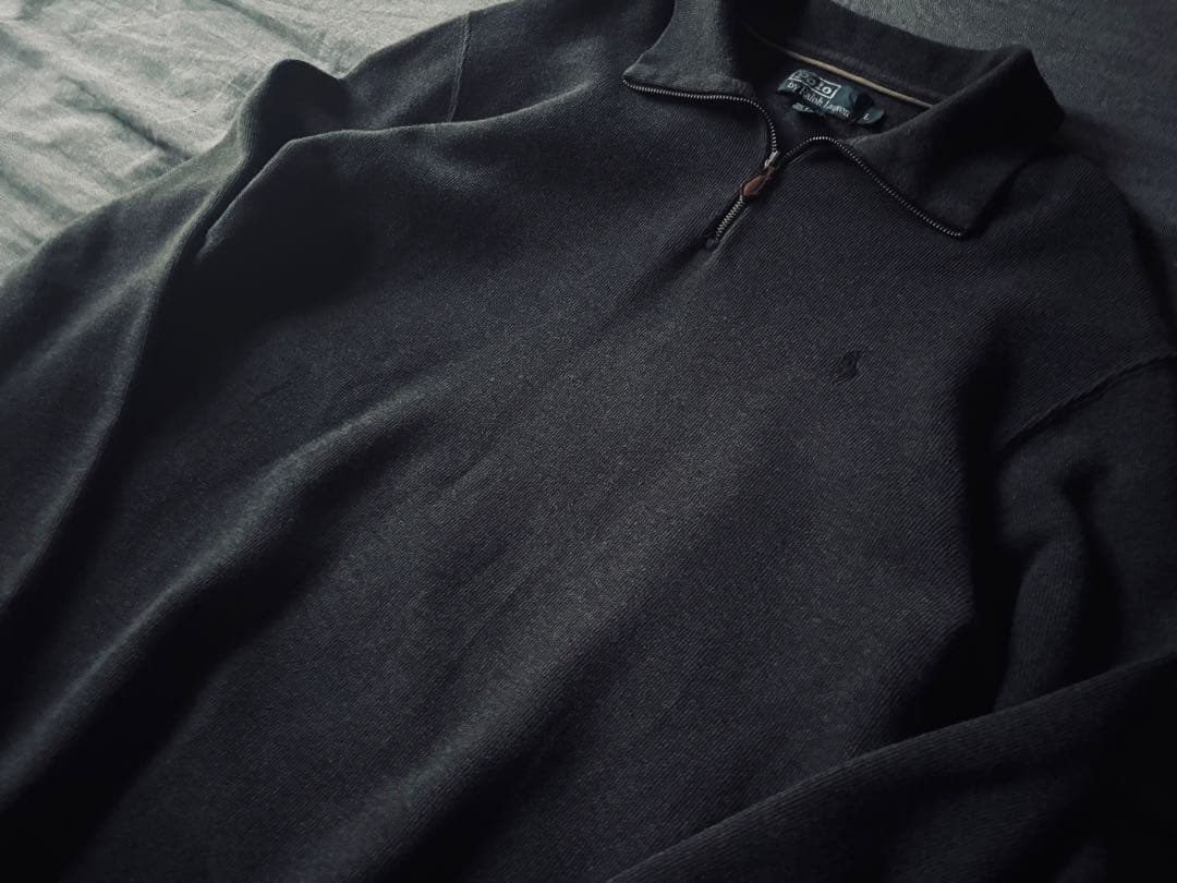く*ふ様 90s Ralph Lauren ハーフジップ　スウェットシャツ　ダー