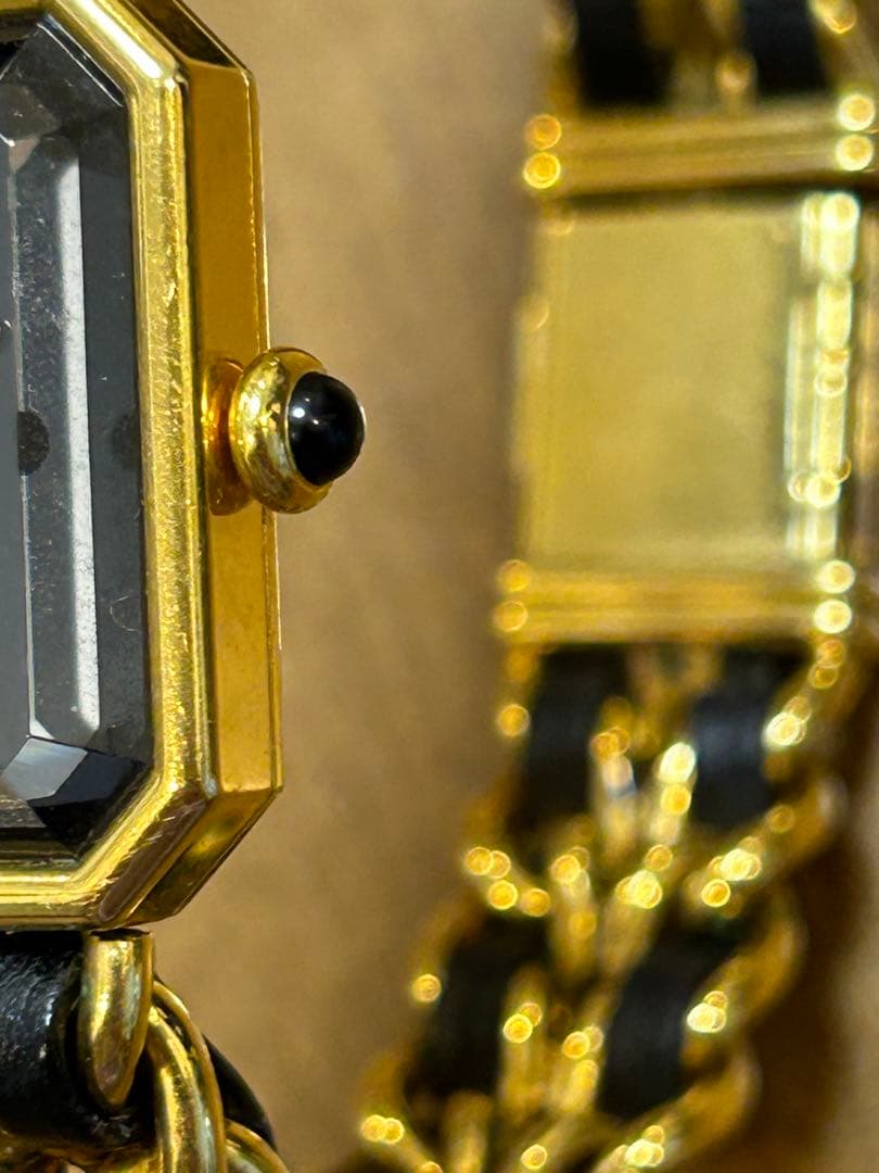 な*ん様 CHANEL ゴールド ブラック オクタゴナル時計　シャネル