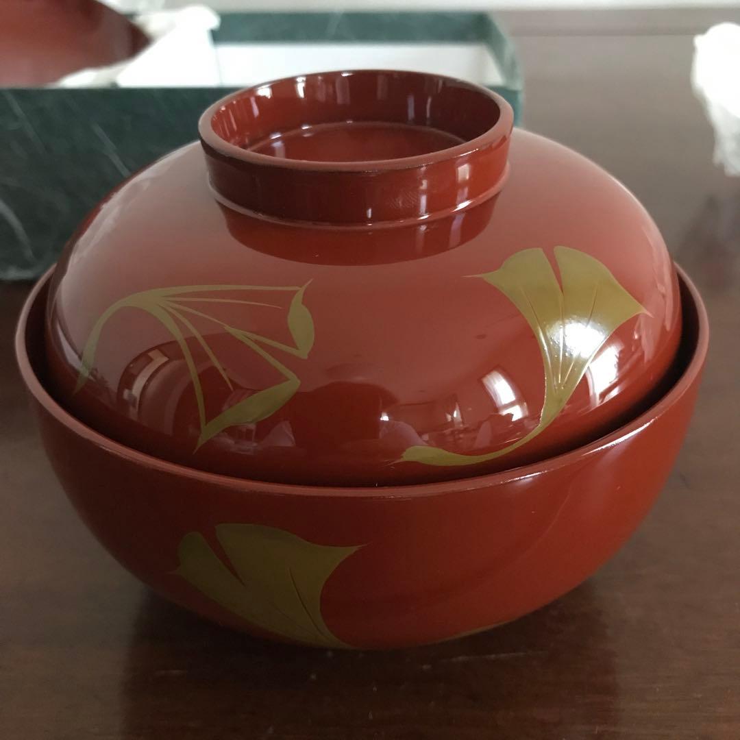 新品　うるみ工芸　浄法寺塗　天然木　イチョウ　夫婦椀