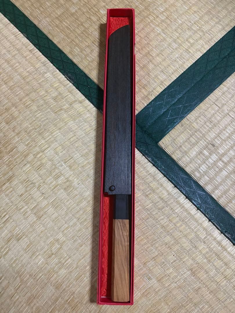 先丸刺身包丁　鏡面仕立　刃渡り約27㎝　化粧箱付