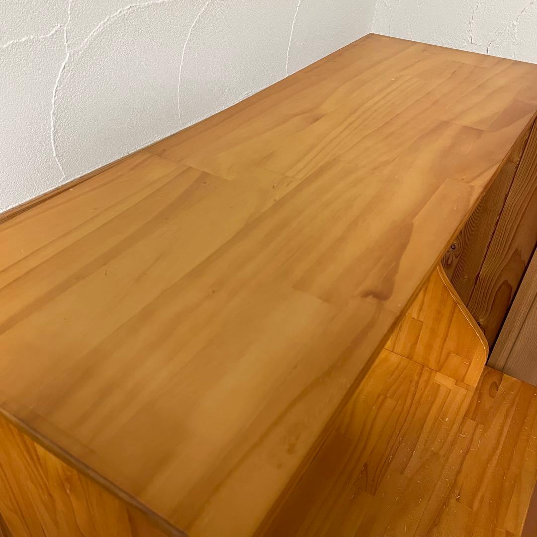 新生活応援！ベルメゾン パソコンデスク ナチュラル 天然木 ロータイプ