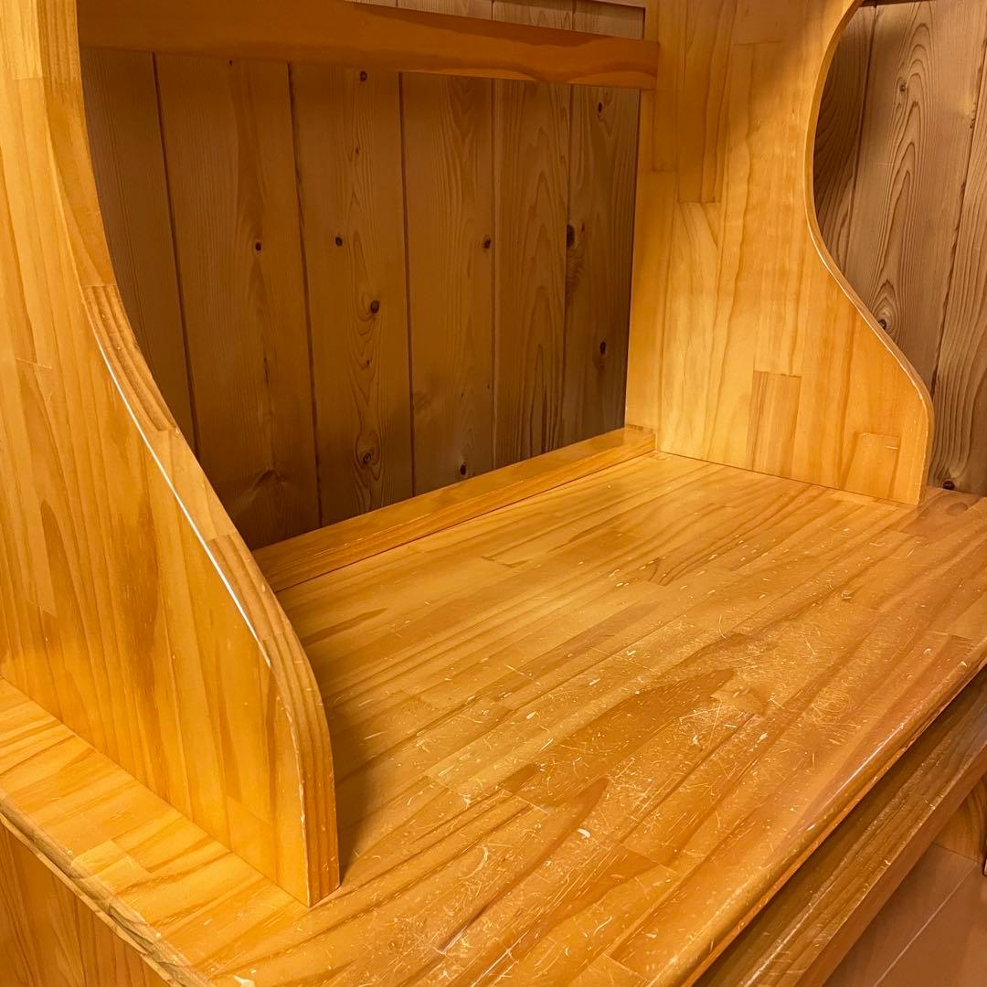 新生活応援！ベルメゾン パソコンデスク ナチュラル 天然木 ロータイプ