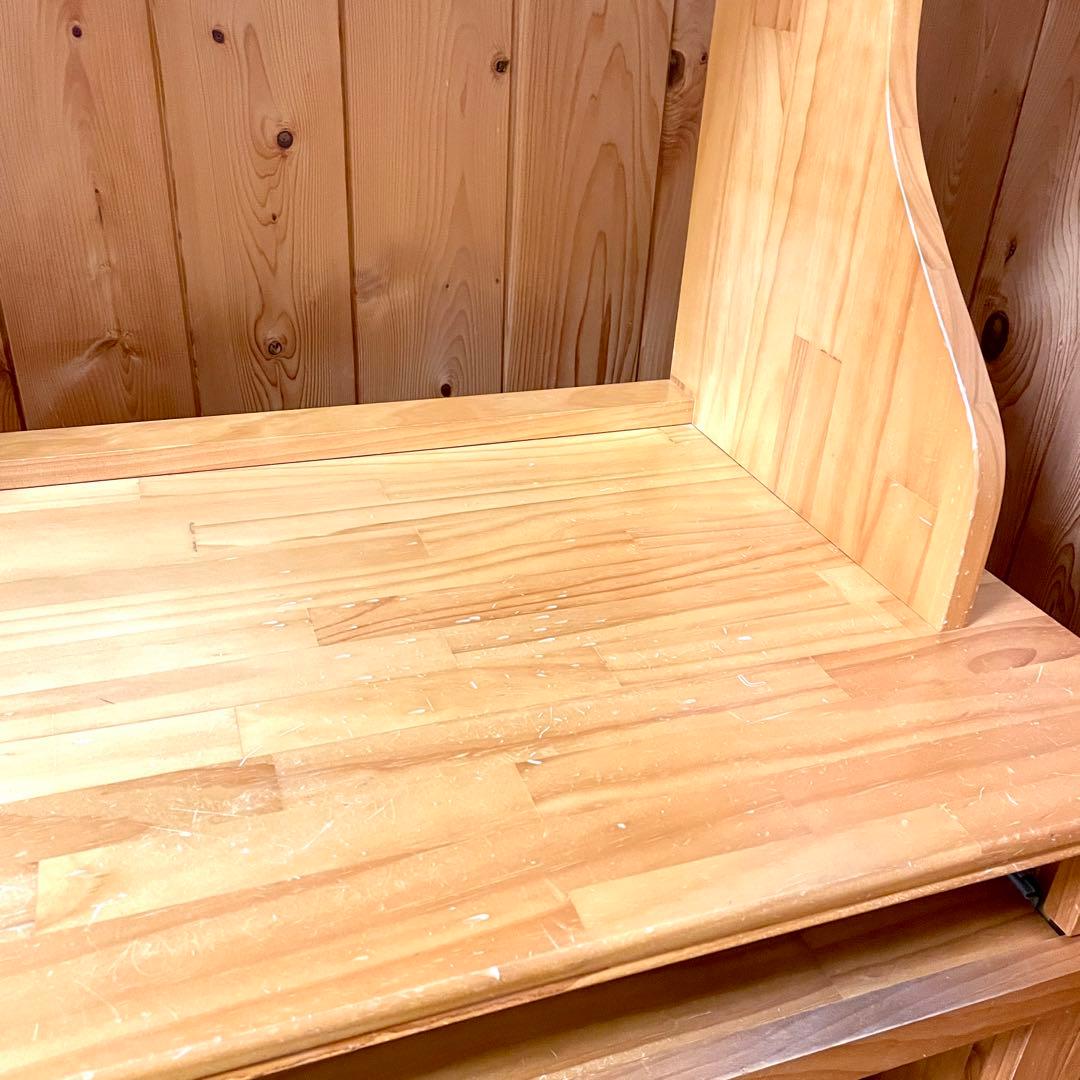 新生活応援！ベルメゾン パソコンデスク ナチュラル 天然木 ロータイプ