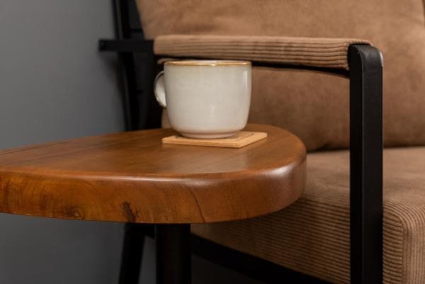 木製 サイドテーブル 三角形 角丸 高さ50cm ソファー JW-639 N02