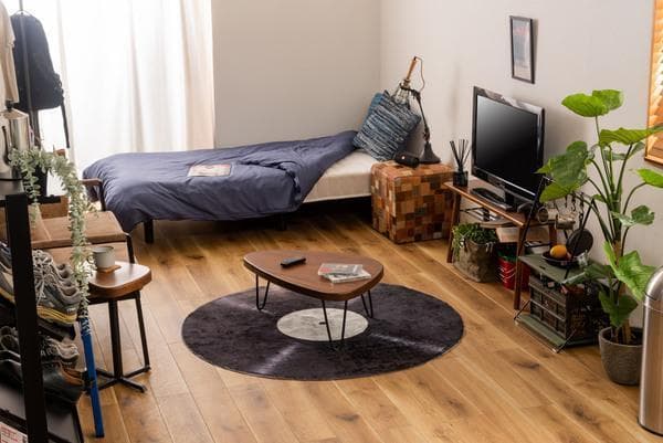 木製 サイドテーブル 三角形 角丸 高さ50cm ソファー JW-639 N02