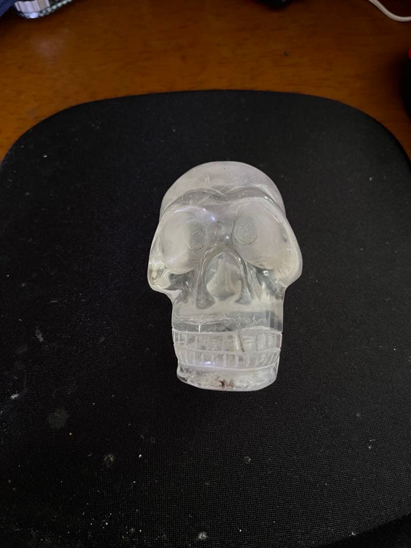 天然石 水晶 スカル 髑髏 ドクロ パワーストーン 幸運 置物 風水 魔除