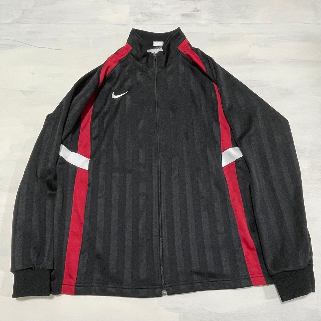 美品　00s NIKE ジャージ　セットアップ　黒×赤　ブラック　XL