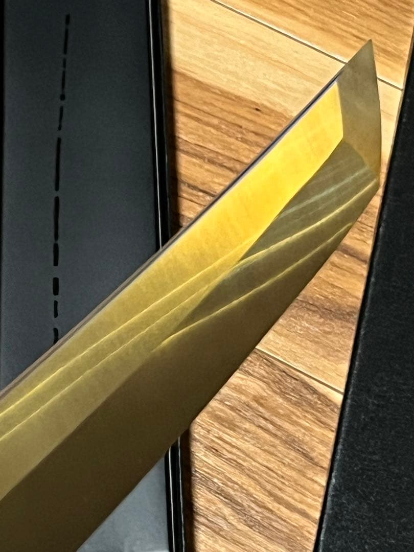 新品未使用　包丁　先丸型蛸引　鬼反り　切味抜群　箱付　本焼き作法