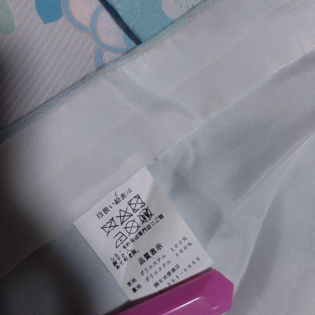 三歳★神楽★水色桜模様着物セット