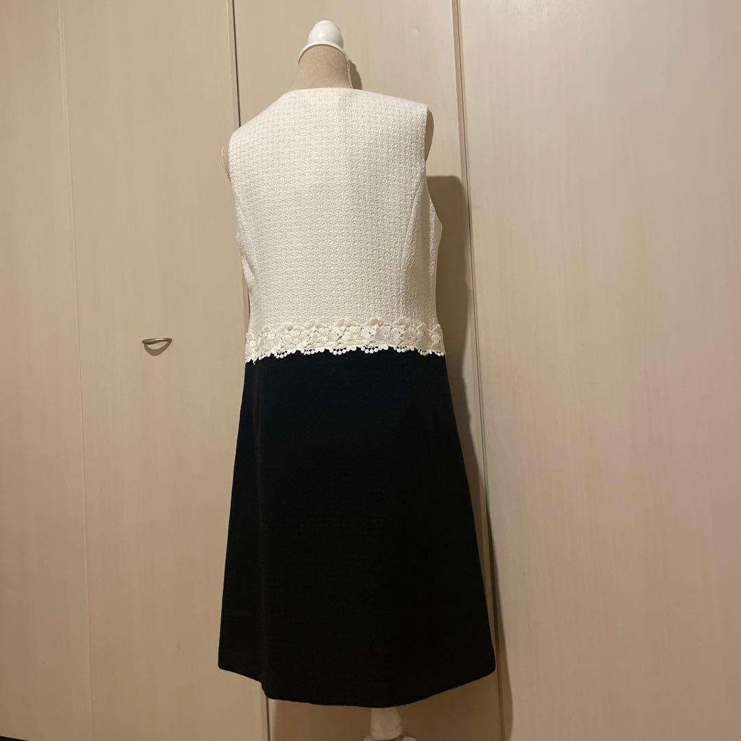 新品タグ付きスーパービューティー☆配色切替ウエストレース使いジャンパースカート