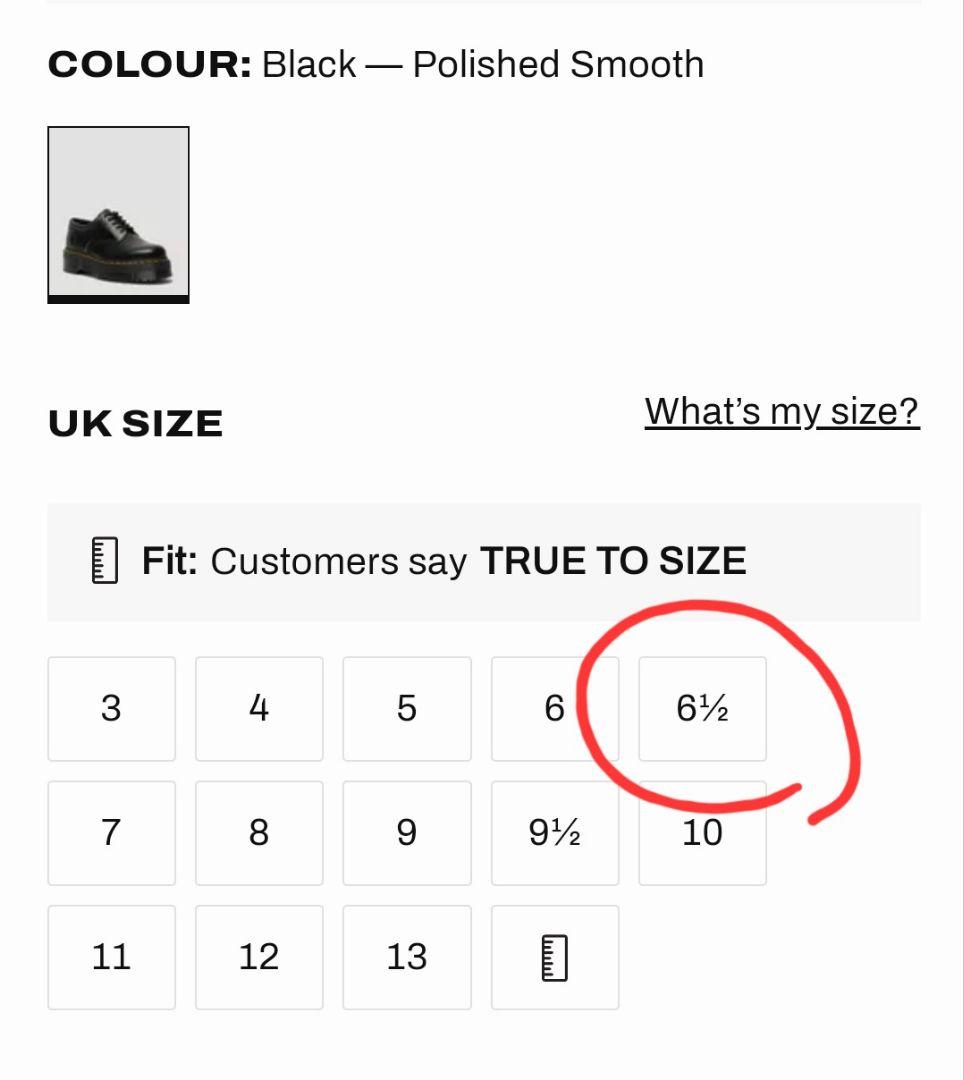 ドクターマーチンDr. Marten UK 6.5 8053 Quad 25.5