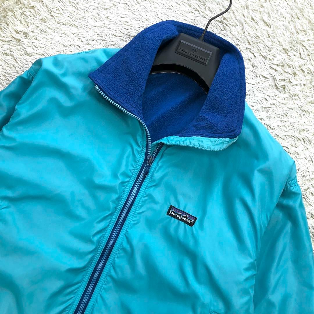 90s USA製 パタゴニア シェルドシンチラ ターコイズ フリース ジャケット