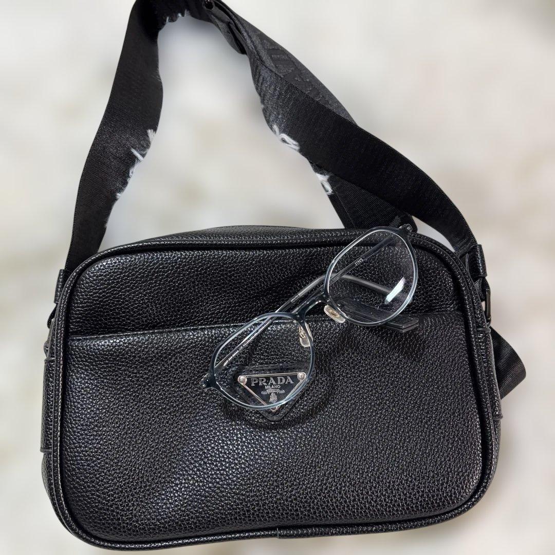 ブラックレザー ショルダーバッグノベルティ