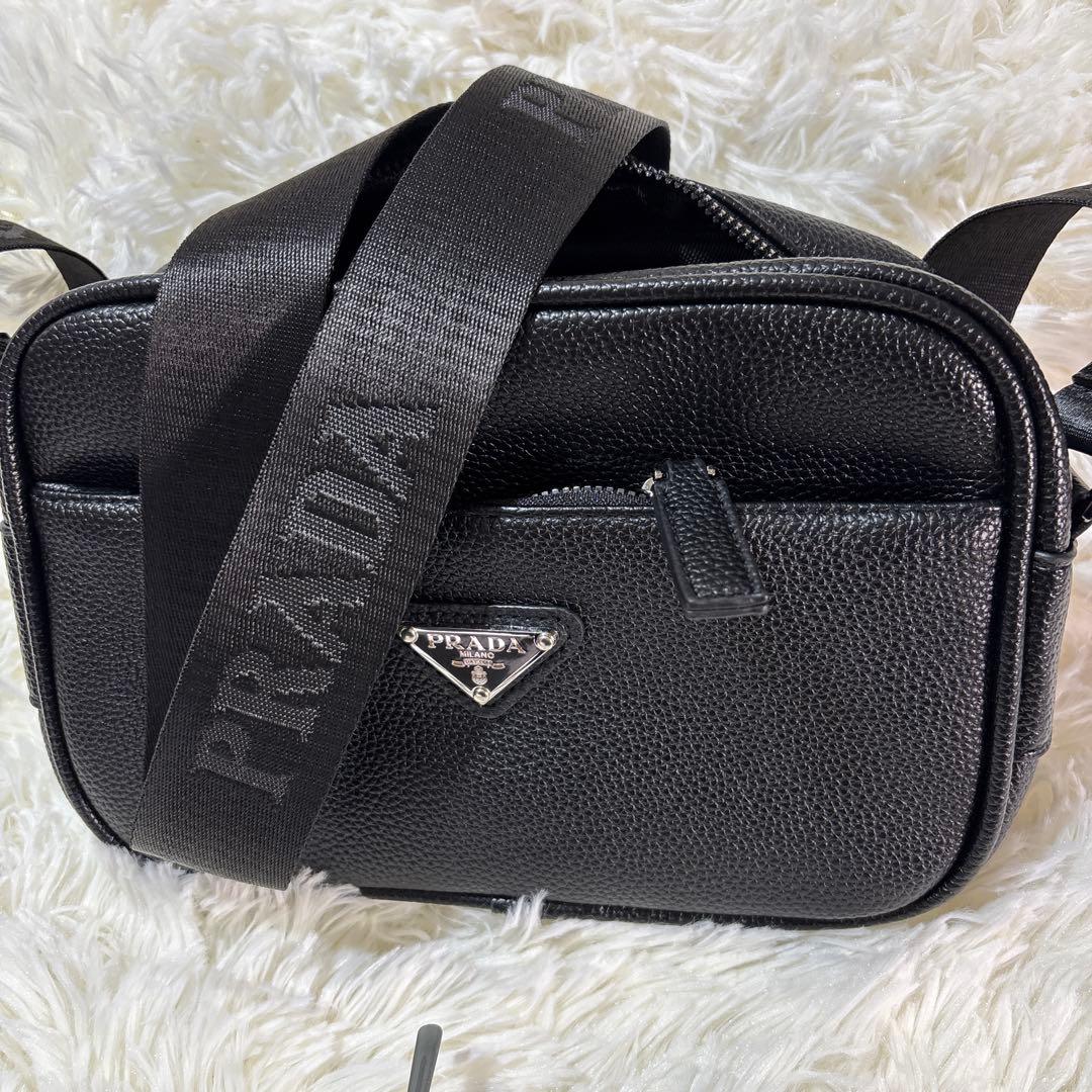 ブラックレザー ショルダーバッグノベルティ