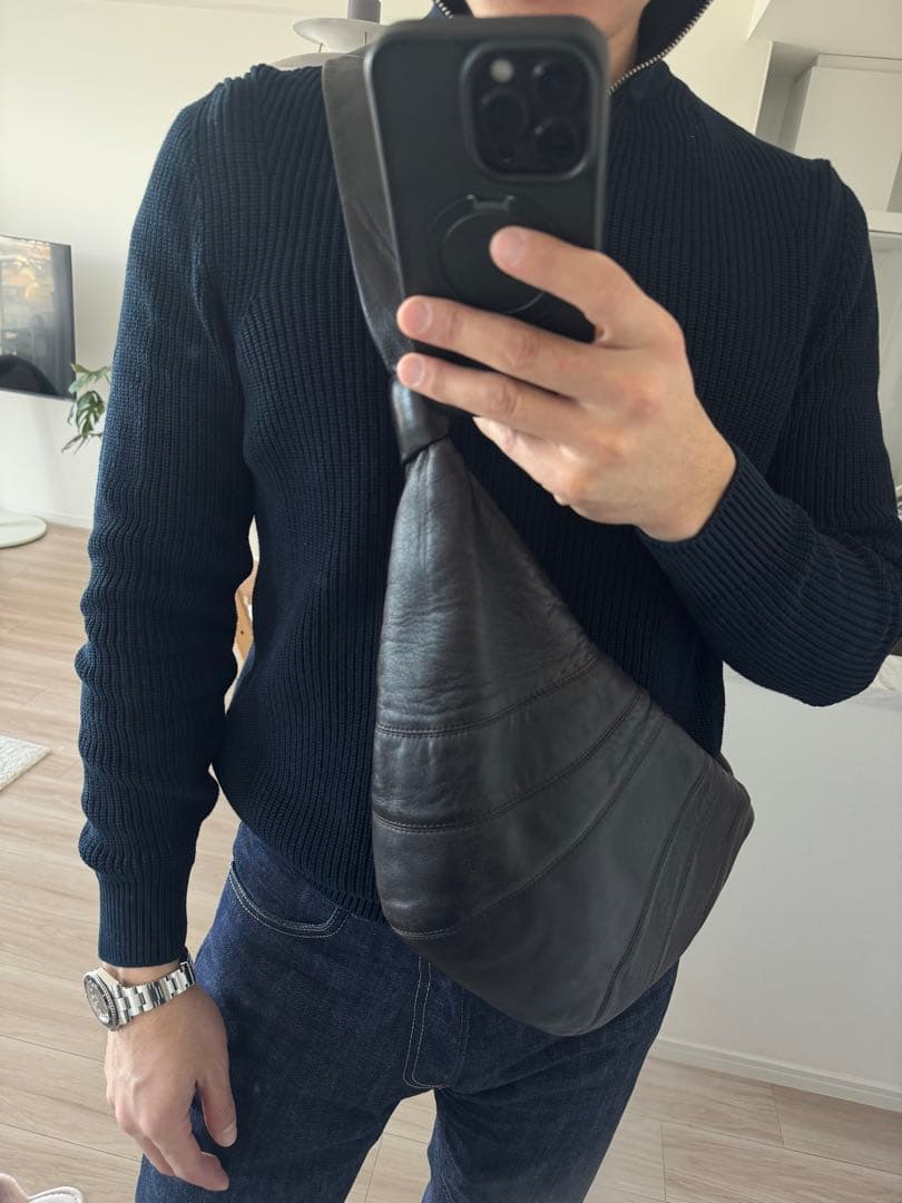 [美品]LEMAIRE ショルダーバッグ ミディアム　ダークチョコレート