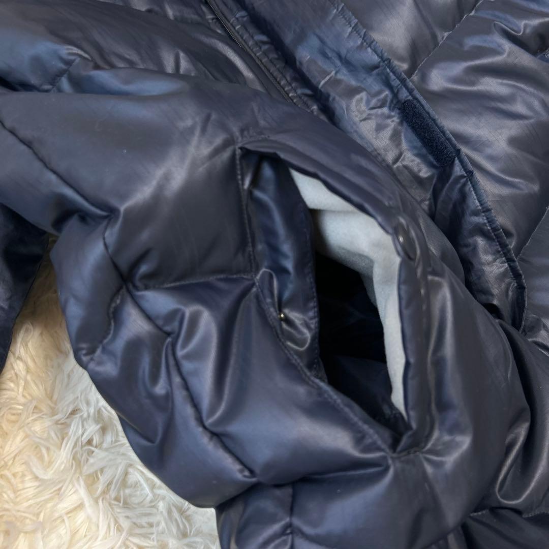 未使用級adidas アディダス ロングダウンコート ベンチコート M ネイビー