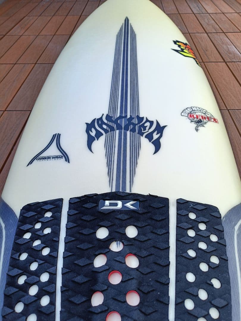 【美品】LOST MAYHEM RNFラウンドノーズフィッシュ カーボンワープ