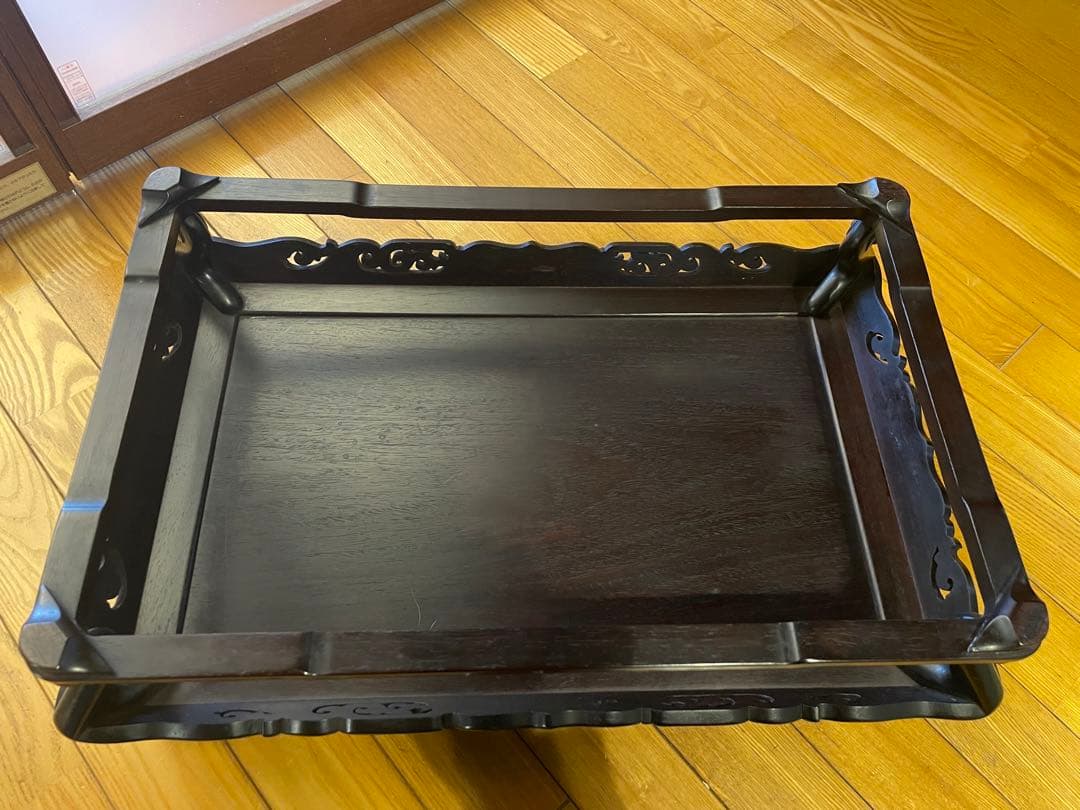 透かし彫り 香炉台 花台 置物台 飾り台 盆栽台