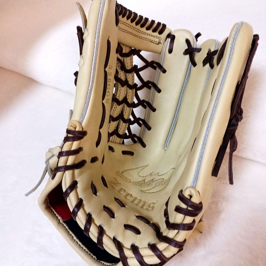 Zeems ベージュ 軟式グローブ526GGN　2023年限定 三方親 外野手用