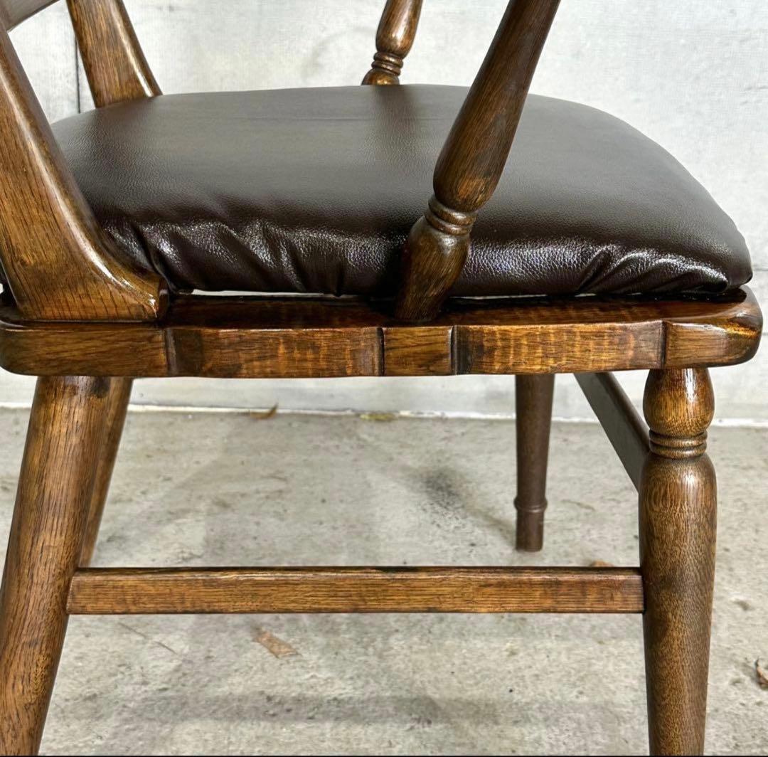 ✦昭和レトロ✦KASHIW 柏木工 アームチェア ウィンザーチェア 座面張替加工