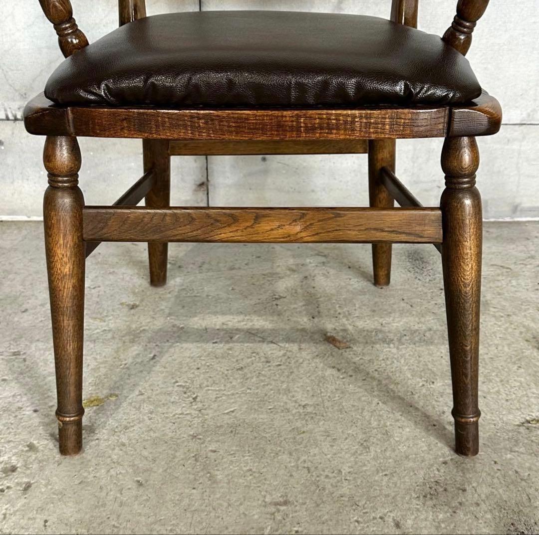 ✦昭和レトロ✦KASHIW 柏木工 アームチェア ウィンザーチェア 座面張替加工