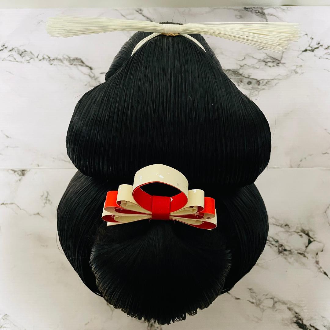 【希少】岡守かつら 日本髪 「岡守 9 中」 付属品一式　箱付き