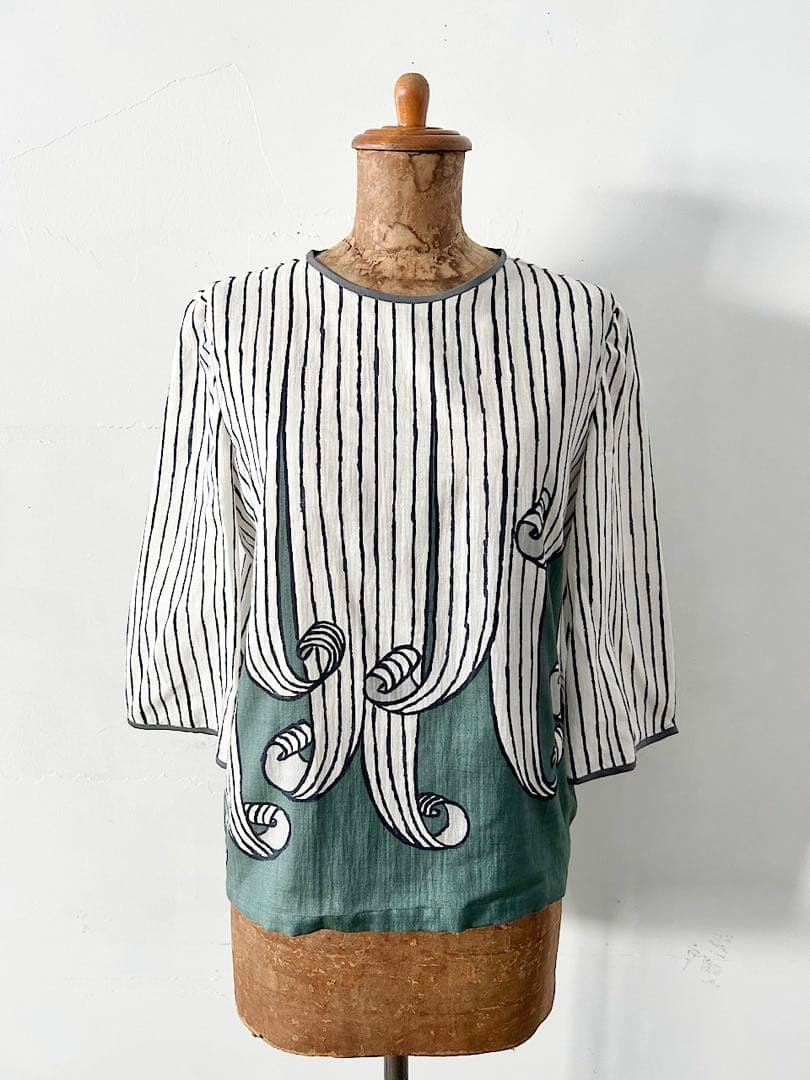 【美品】mina perhonen swing　コットンシルク　ブラウス　限定