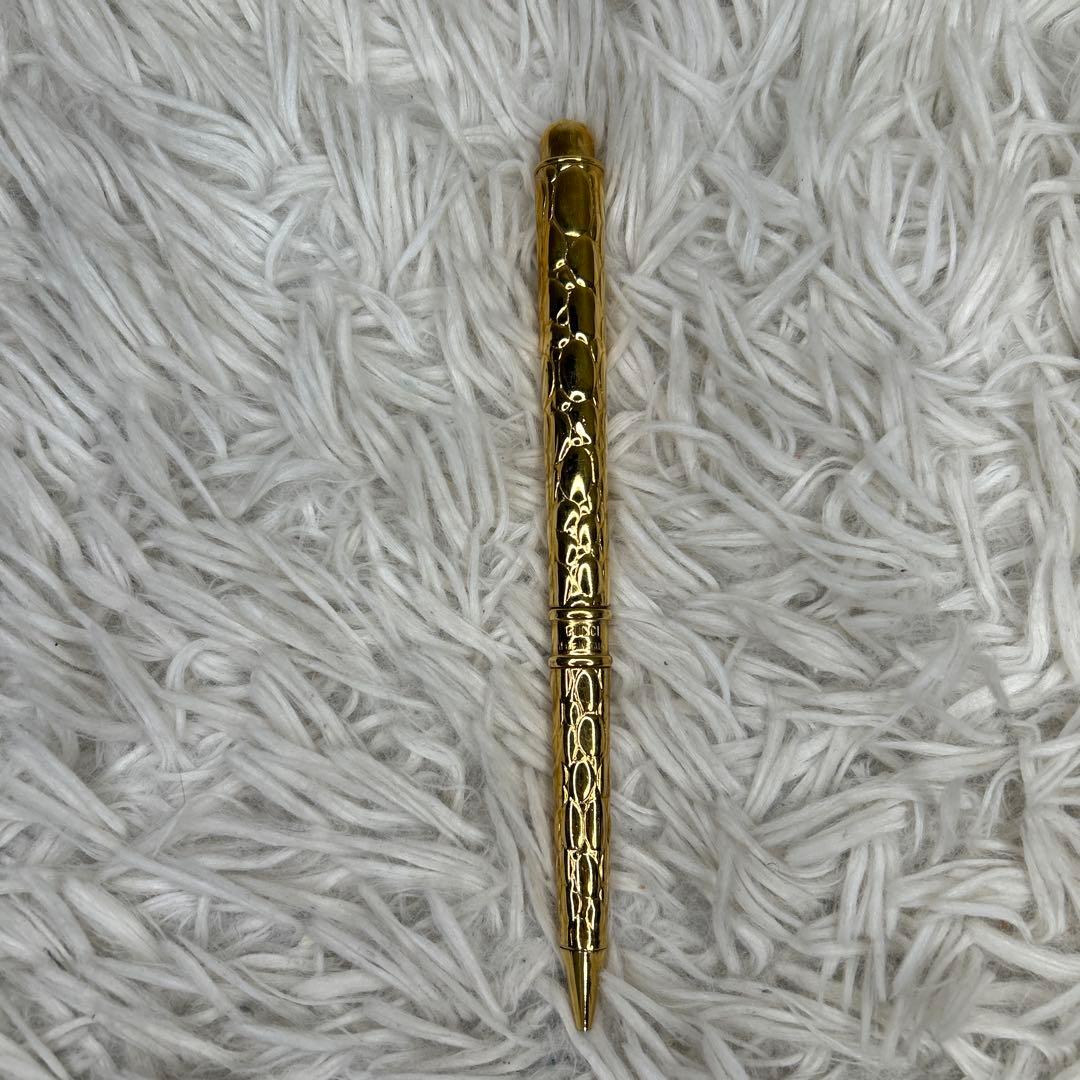 GUCCI ペン　ボールペン　インターロッキング　ゴールド　gold 金