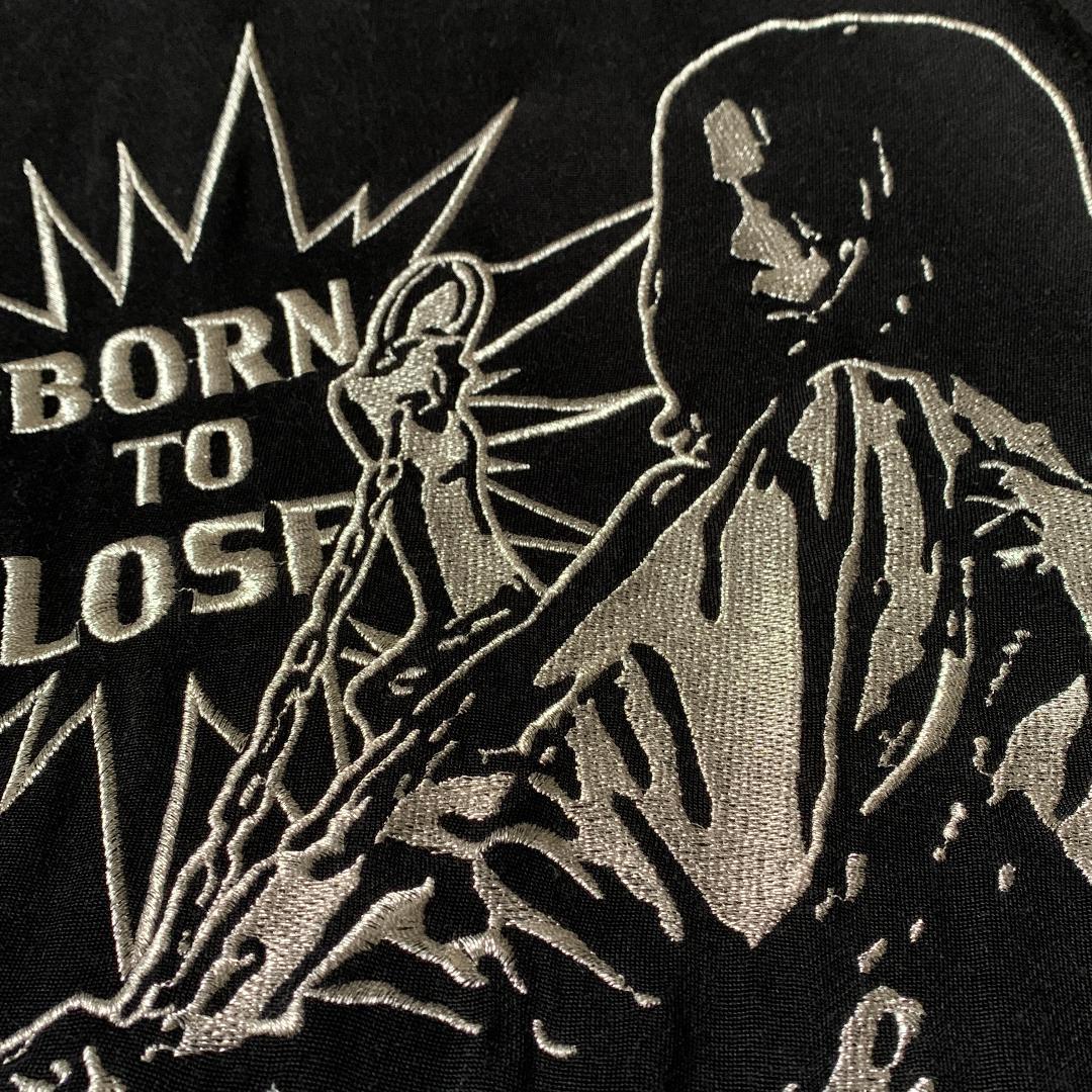 ヒステリックグラマー　レーヨンスカジャン　Fフリー ヒスガールの刺繍ブラック