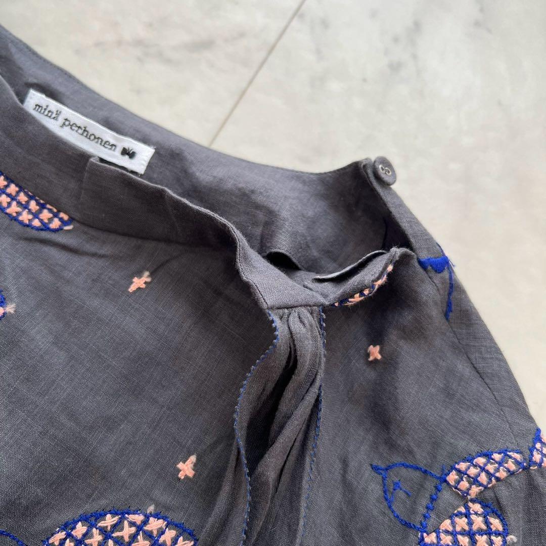 mina perhonen plover リネン ボウタイリボン付き ブラウス