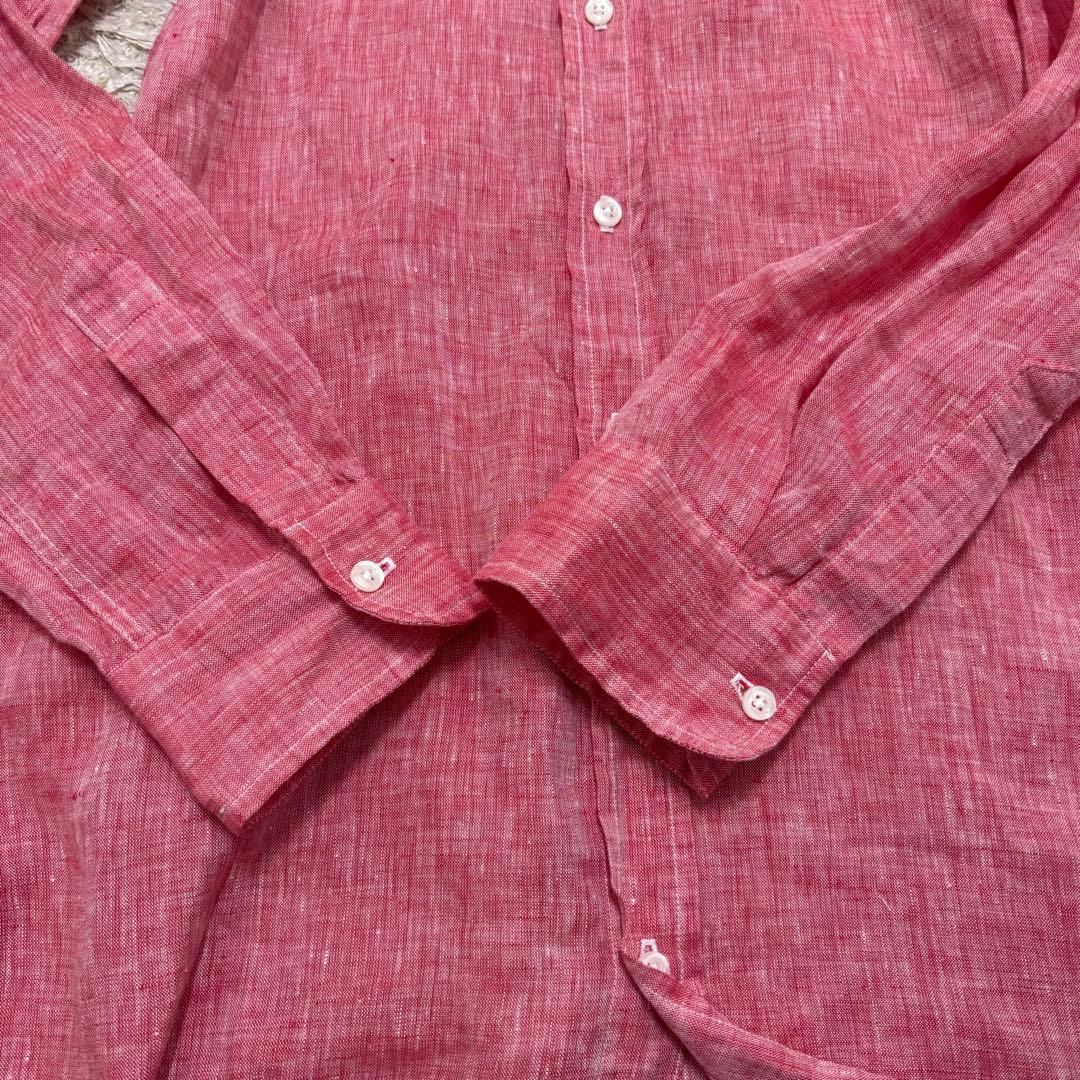 フランクアンドアイリーン　リネンシャツワンピース　ロングシャツ　スキッパーシャツ