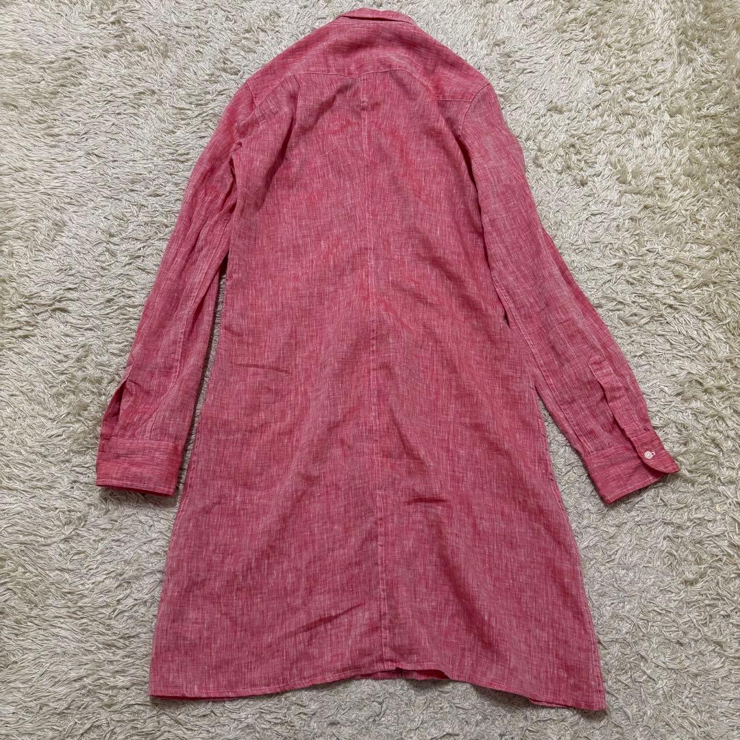 フランクアンドアイリーン　リネンシャツワンピース　ロングシャツ　スキッパーシャツ